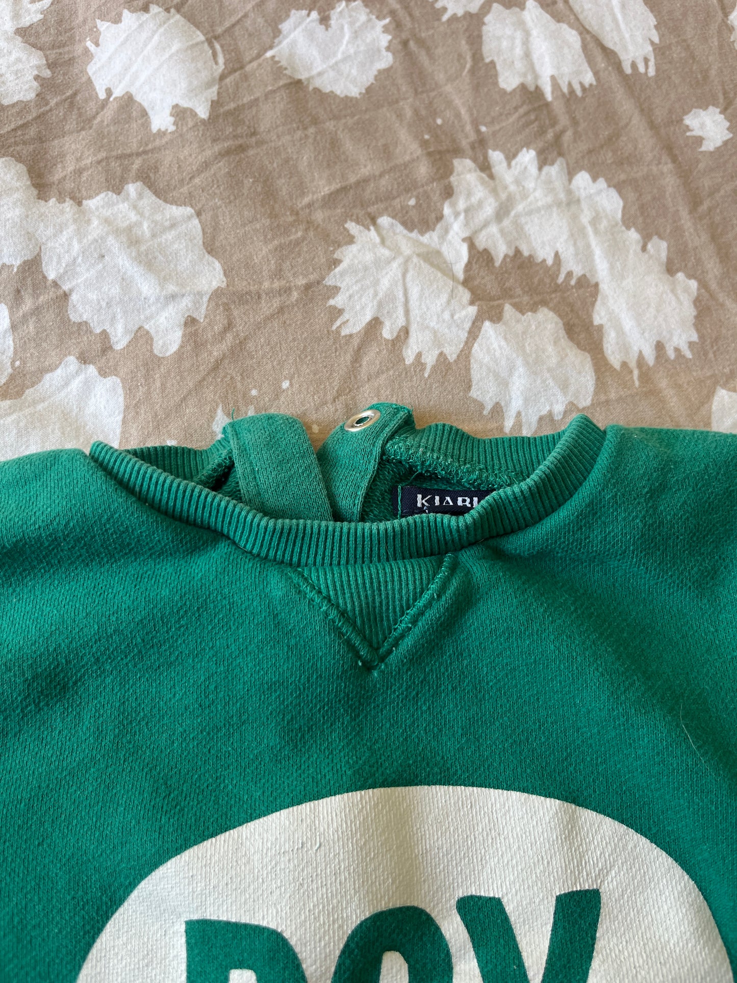 Sweat à manches longues vert « boy » - 24 mois