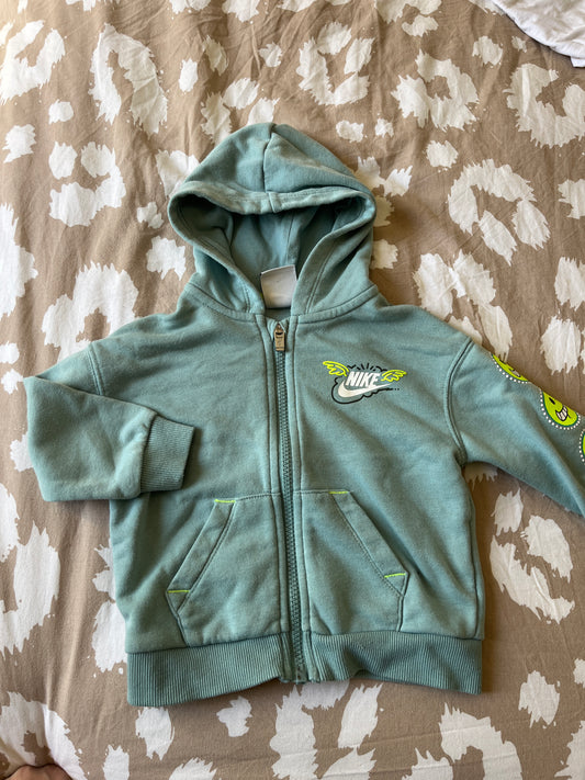 Veste à capuche zippée bleu turquoise Nike - 18 mois
