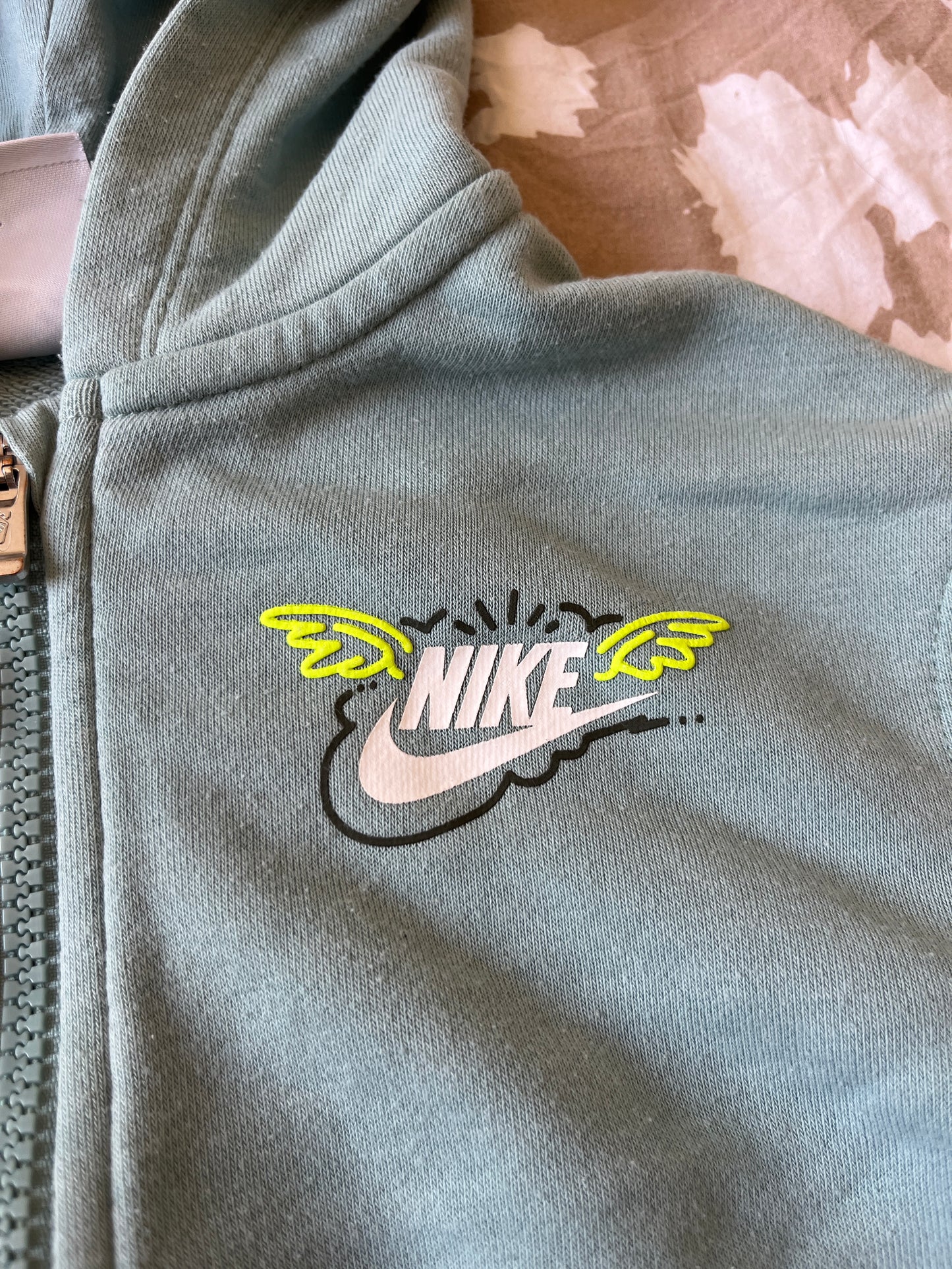 Veste à capuche zippée bleu turquoise Nike - 18 mois