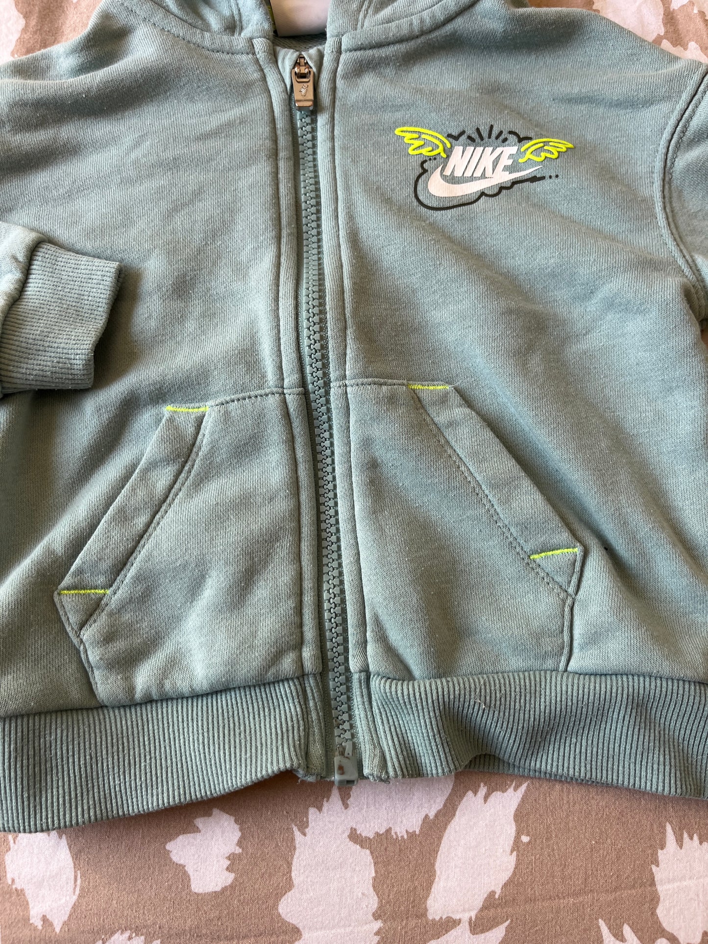 Veste à capuche zippée bleu turquoise Nike - 18 mois