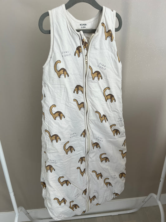 Gigoteuse beige motifs dinosaures à zip - 18/36 mois (81/94 cm)