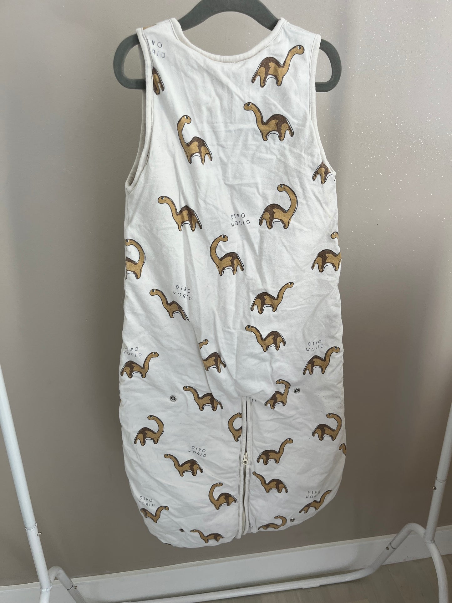 Gigoteuse beige motifs dinosaures à zip - 18/36 mois (81/94 cm)