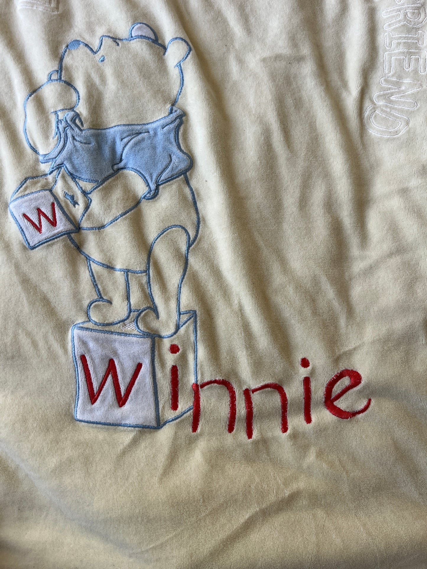 Gigoteuse velours jaune et blanche Winnie - 18/36 mois (105cm)