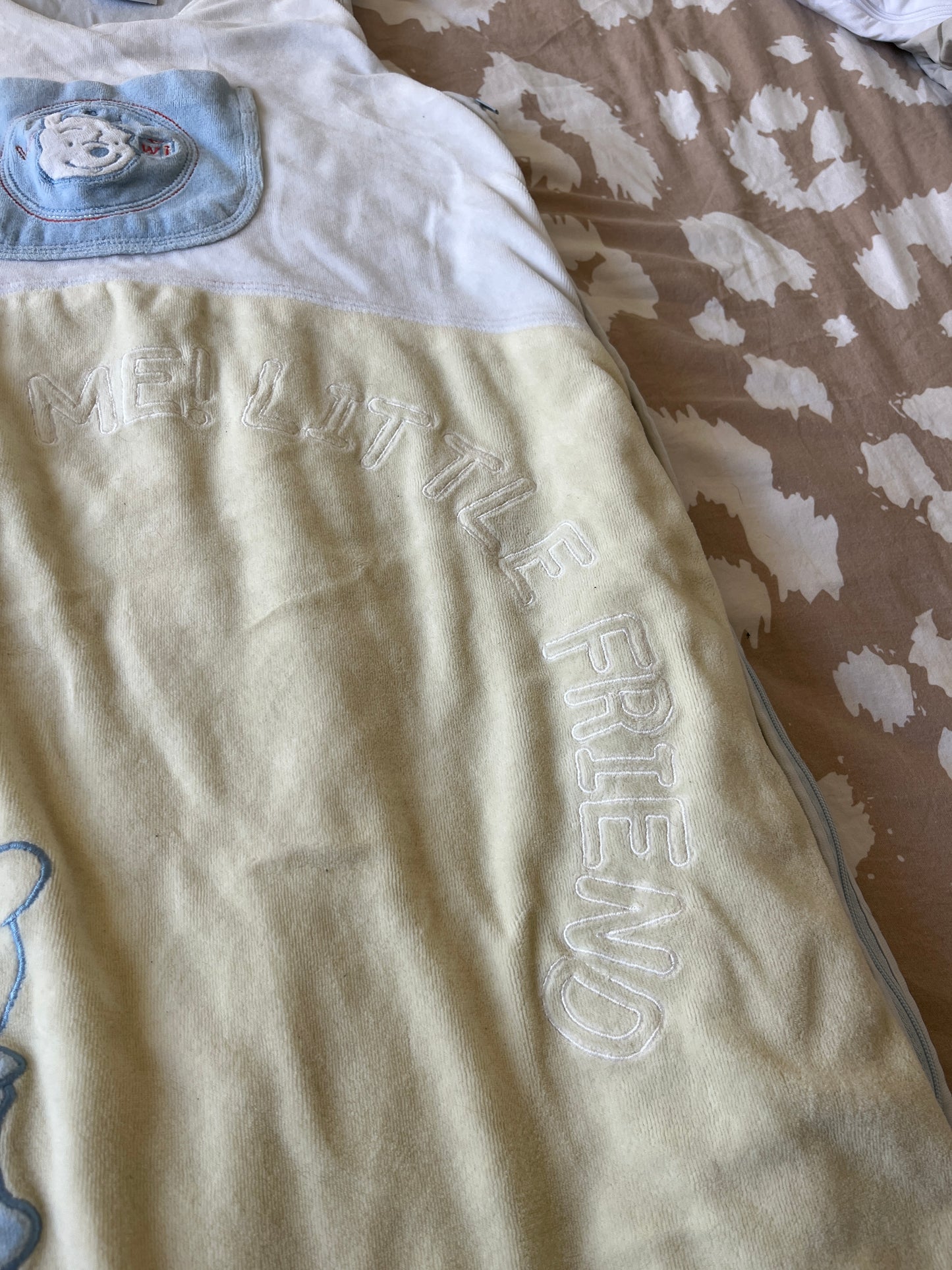 Gigoteuse velours jaune et blanche Winnie - 18/36 mois (105cm)