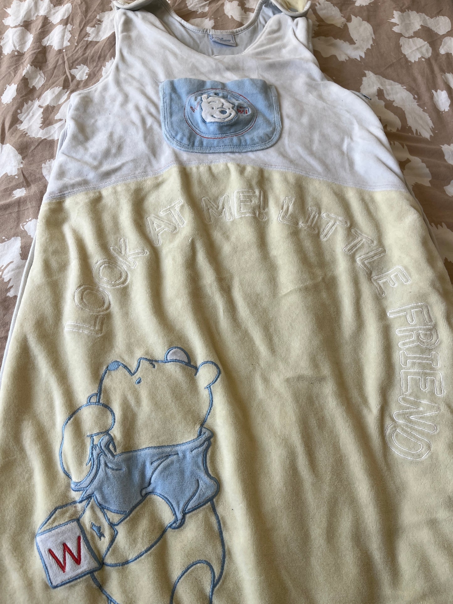 Gigoteuse velours jaune et blanche Winnie - 18/36 mois (105cm)