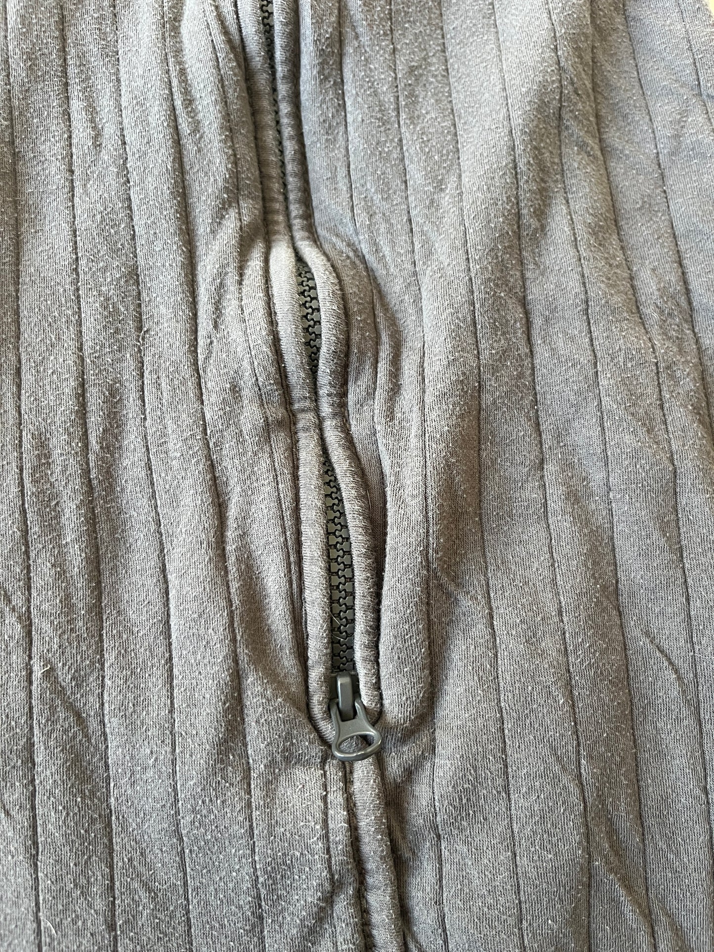 Gigoteuse grise côtelée à zip - 70cm