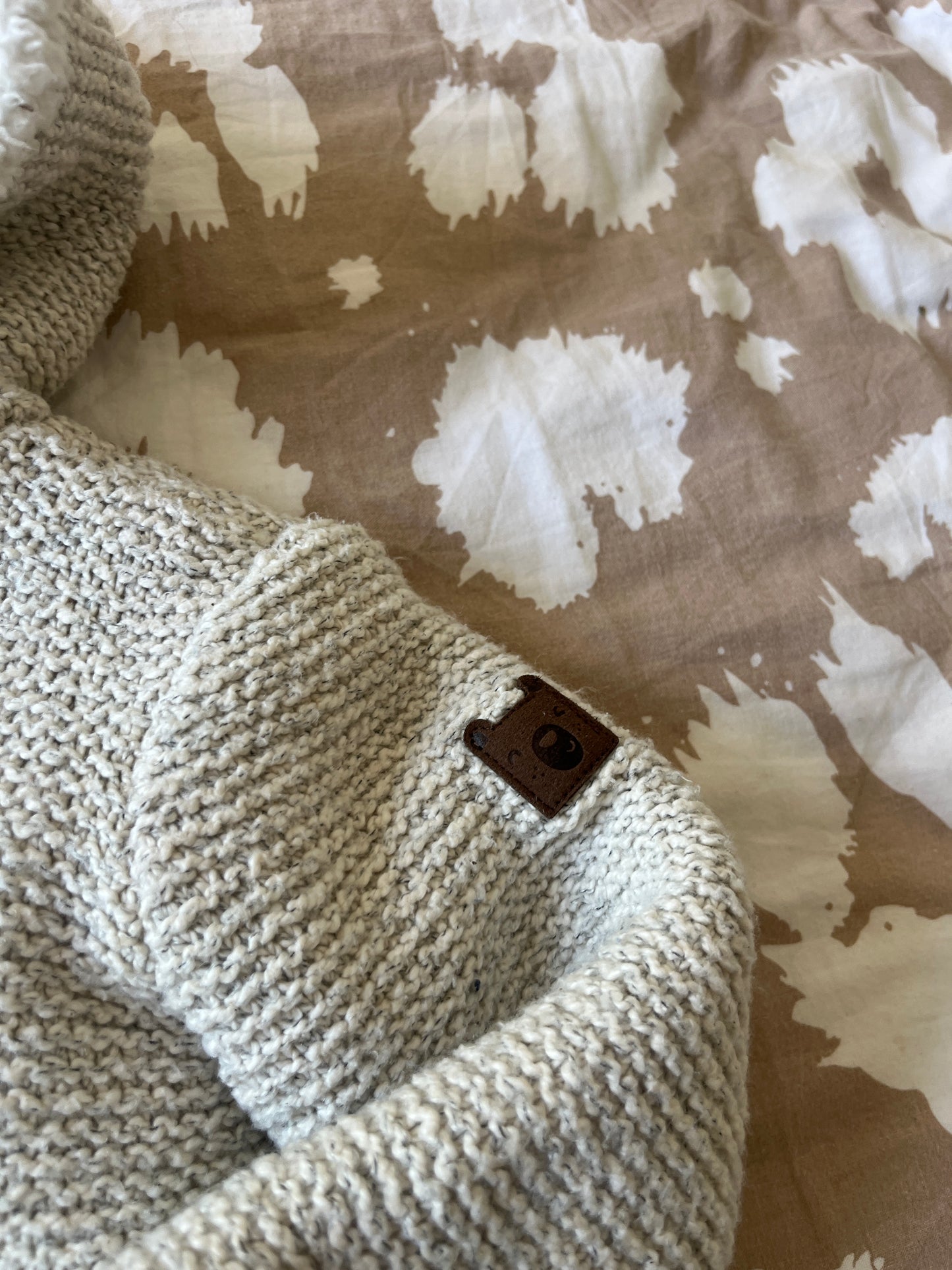 Veste beige en maille à capuche intérieur polaire - 18/24 mois (92cm)