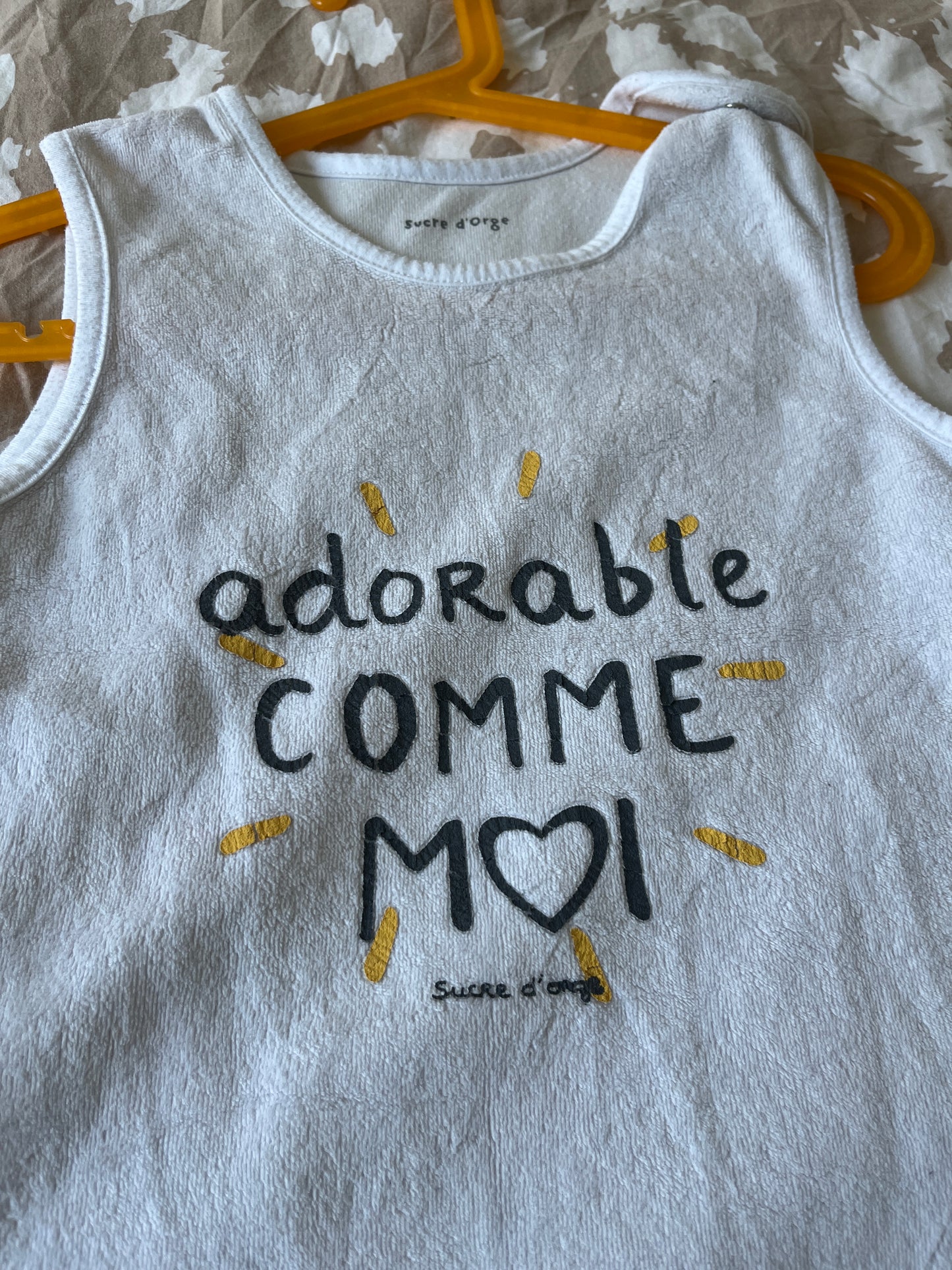 Gigoteuse velours « adorable comme moi » Sucre d’Orge - 6/36 mois (94cm)