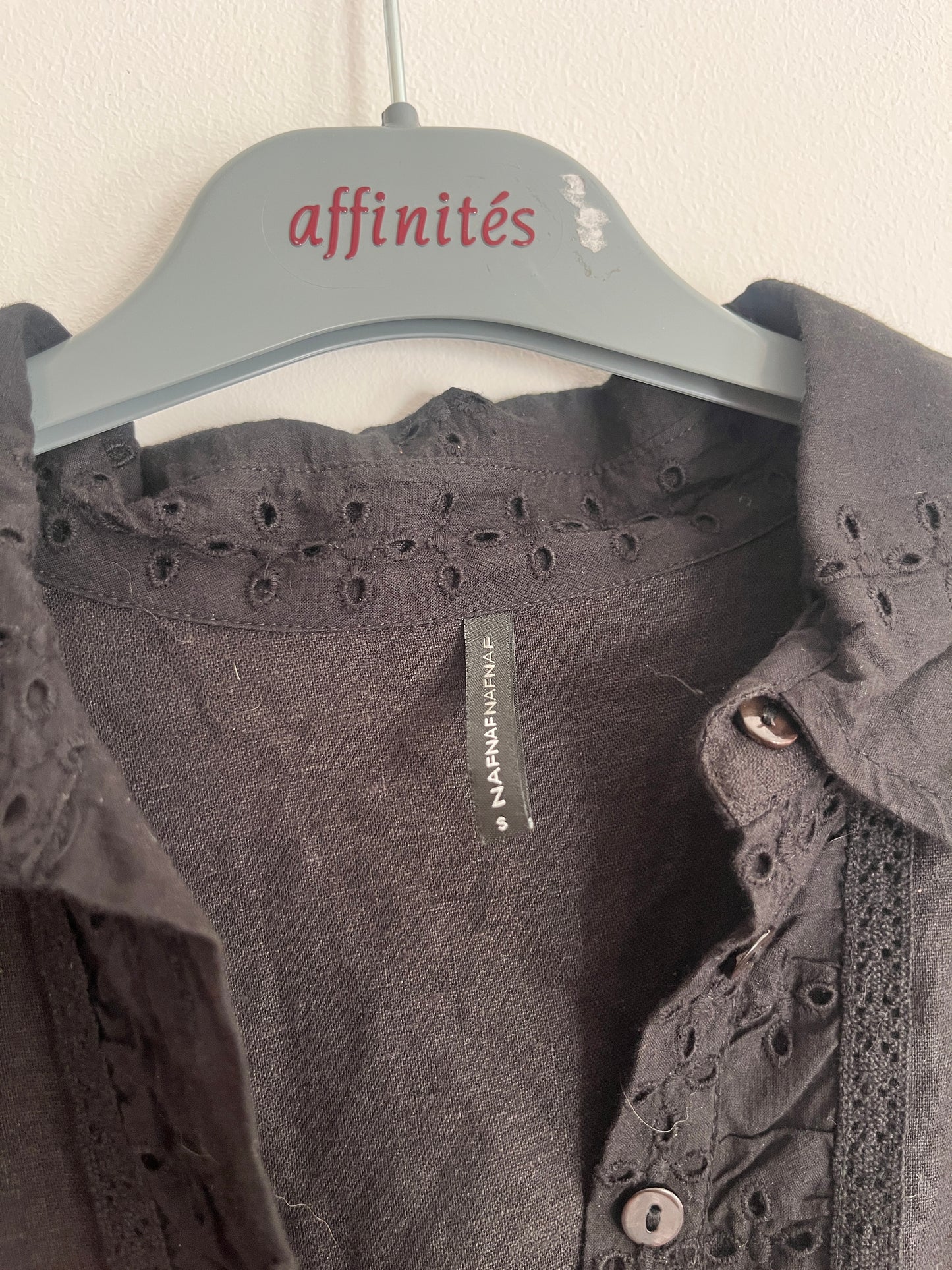 Robe mi-longue manches 3/4 effet lin - S
