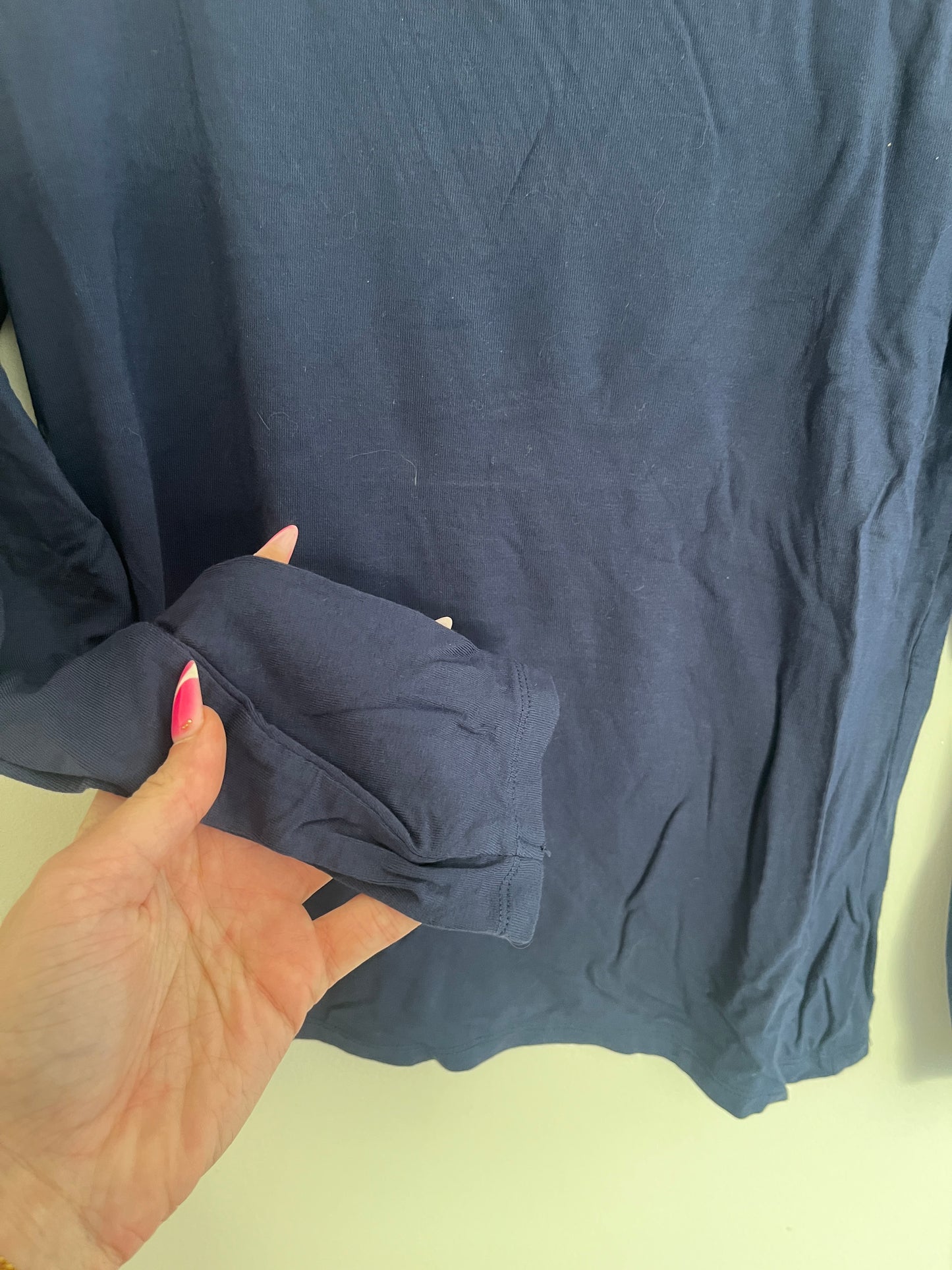 T-shirt à manches longues bleu marine « top-issime » - S