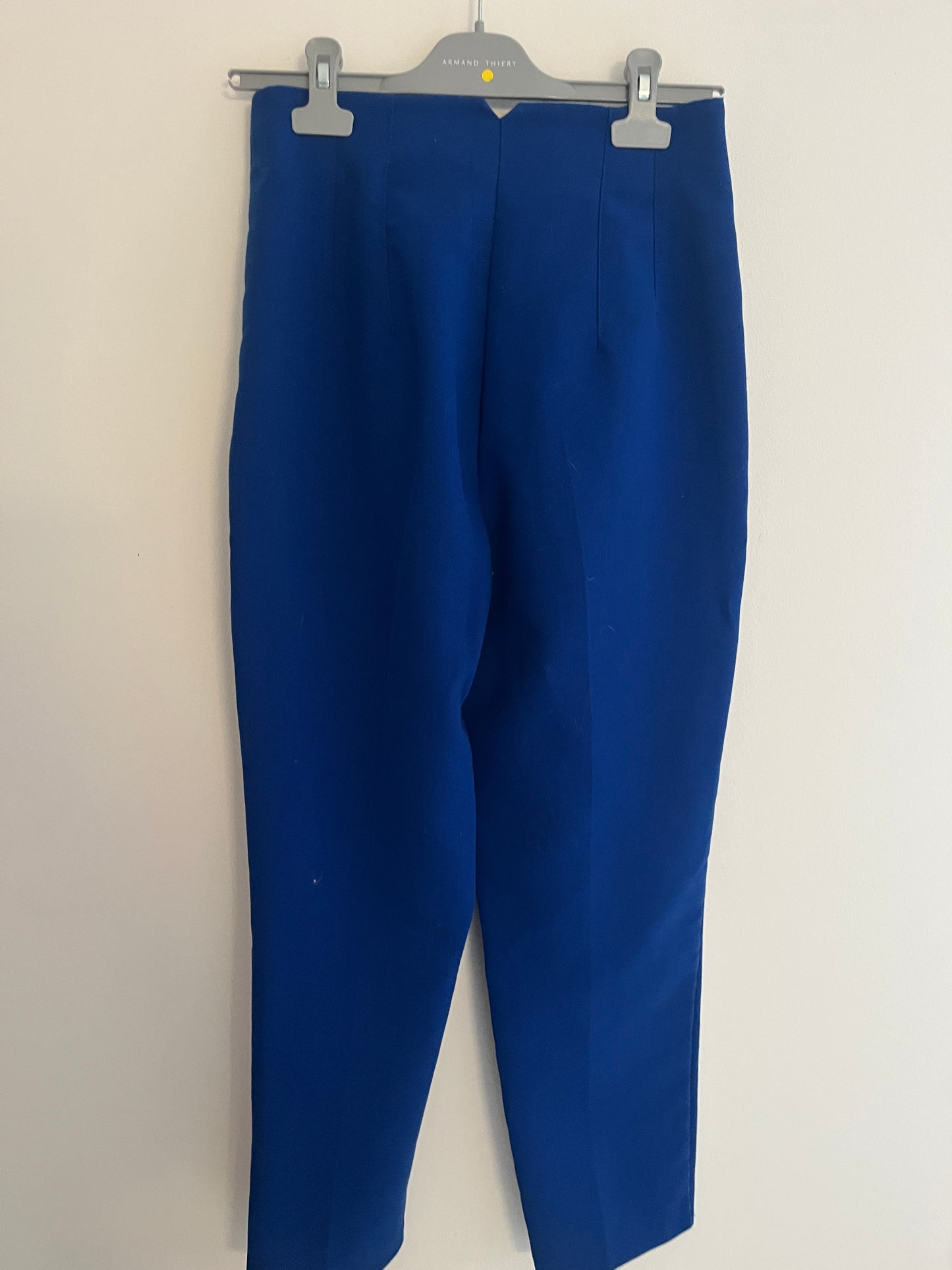 Pantalon de tailleur à pince bleu roi Zara - S