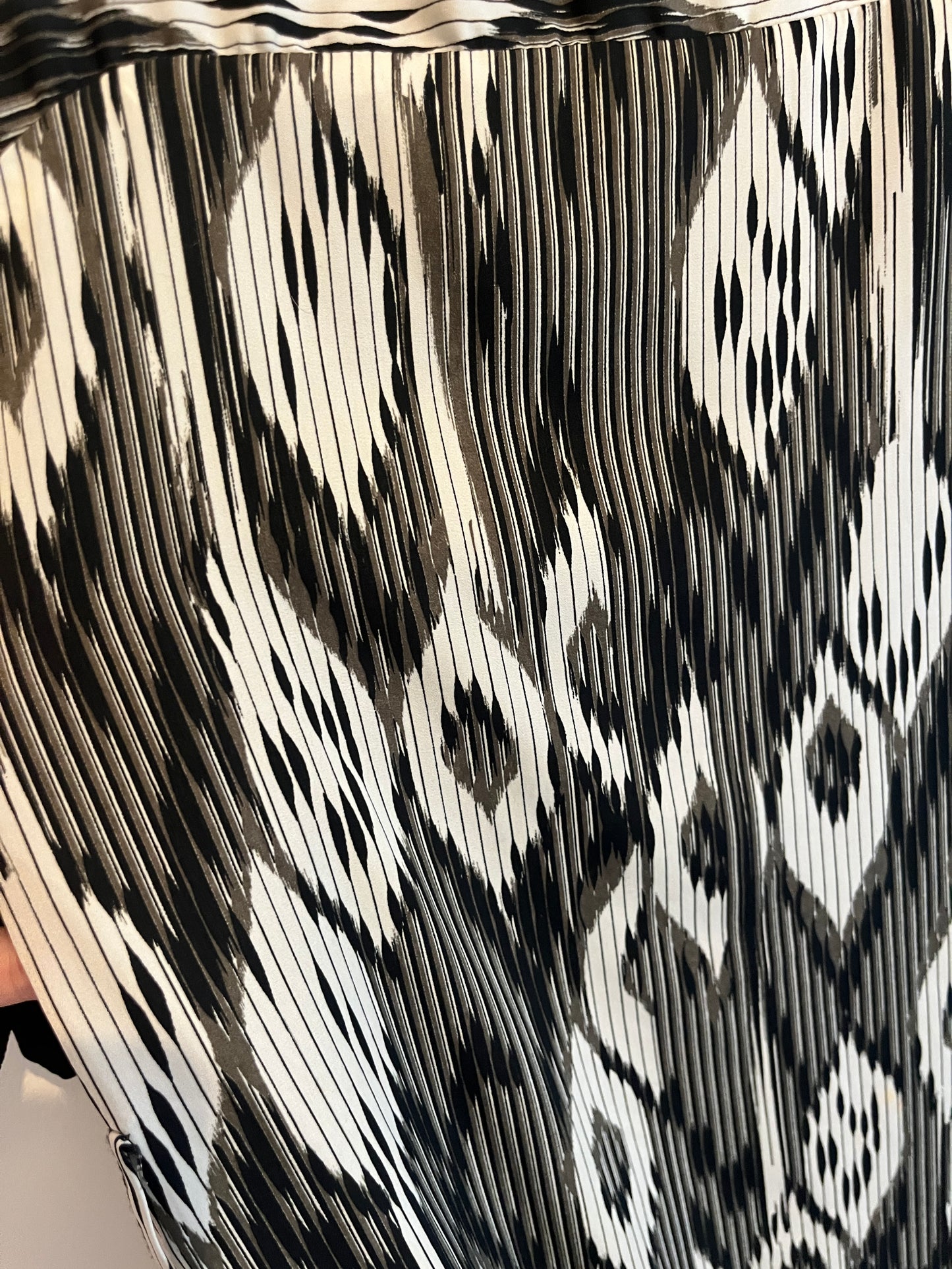 Robe « kimono » manches 3/4 motifs kaki et blanc Morgan - S