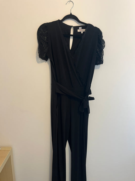 Combinaison pantalon à manches courtes dentelle Morgan - S