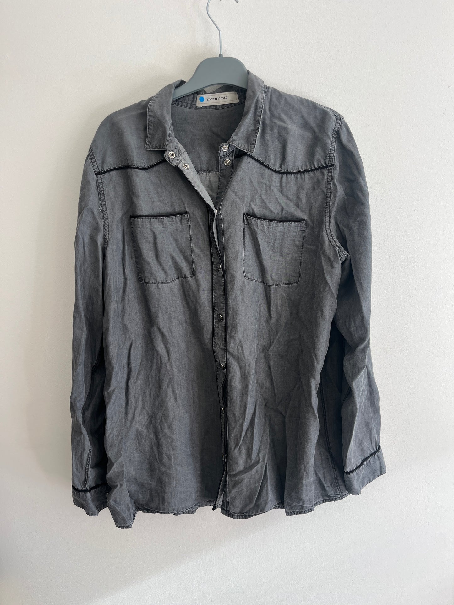 Chemise à manches longues grise Promod - M
