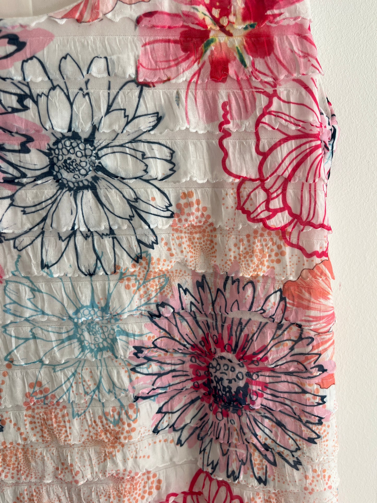 Robe courte sans manches à fleurs Armand Thiery - M