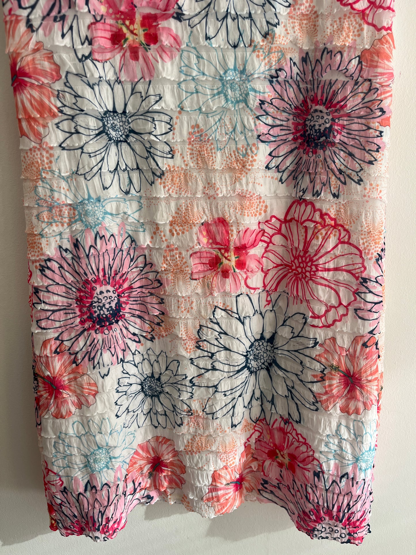 Robe courte sans manches à fleurs Armand Thiery - M