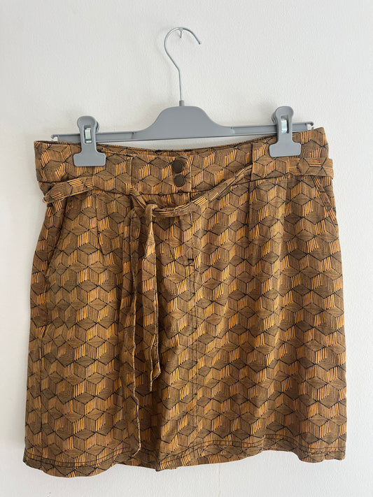 Jupe courte à motifs ceinturé Bonobo - 38/M