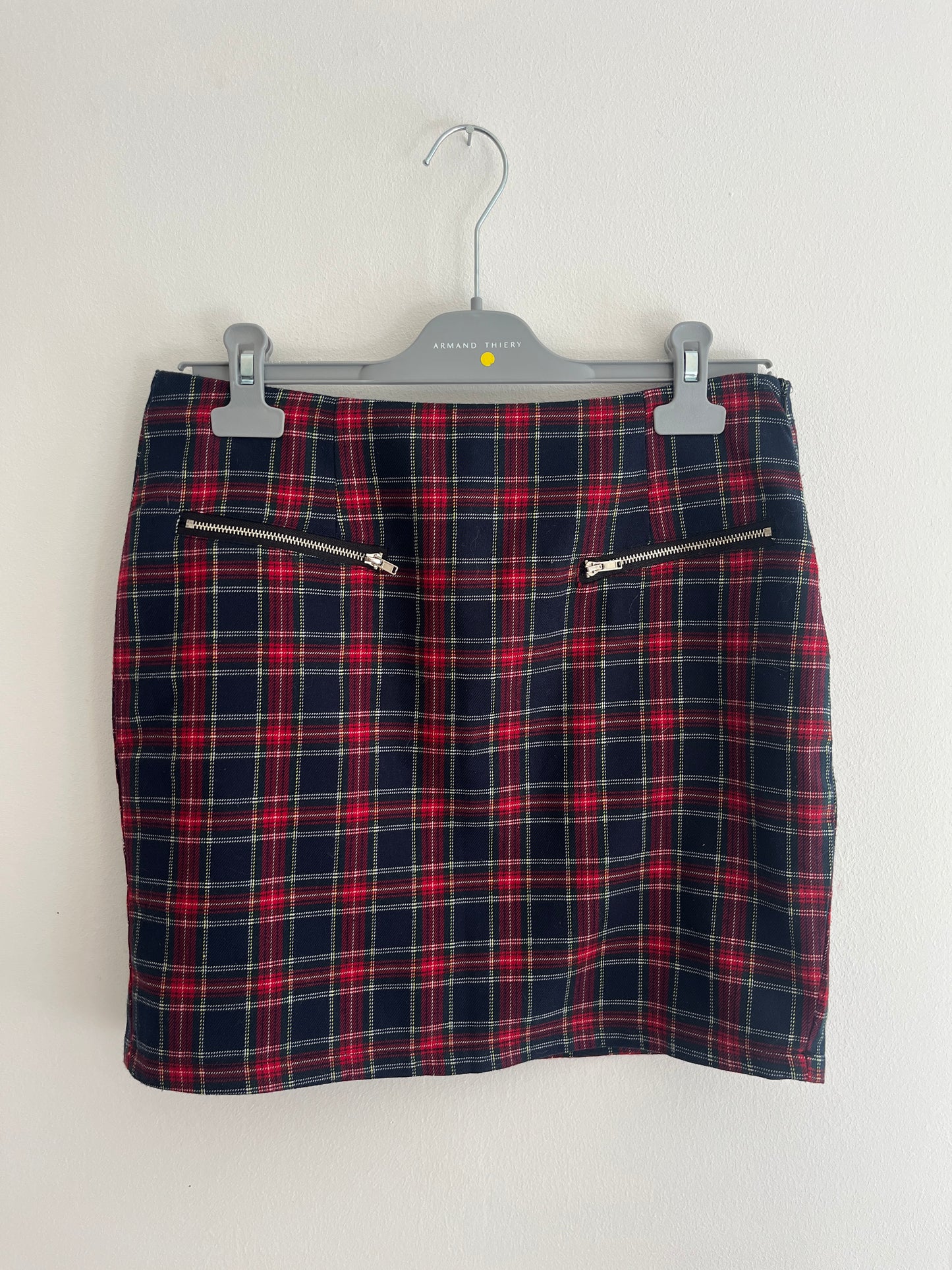 Mini-jupe à carreaux rouge et bleu - 38/M