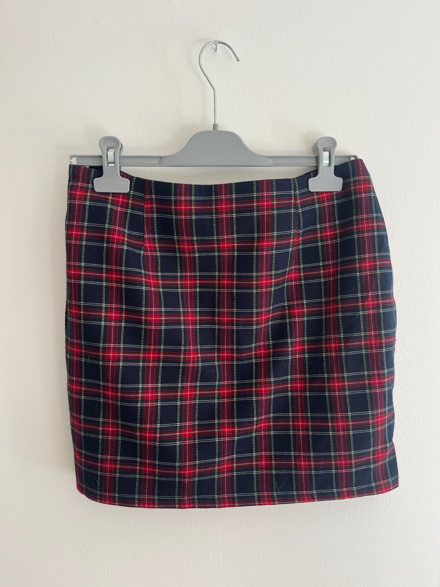 Mini-jupe à carreaux rouge et bleu - 38/M