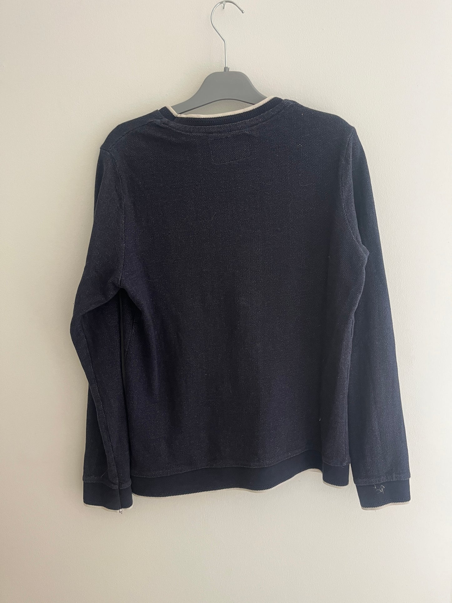 Pull à manches longues bleu avec poche Bonobo - M