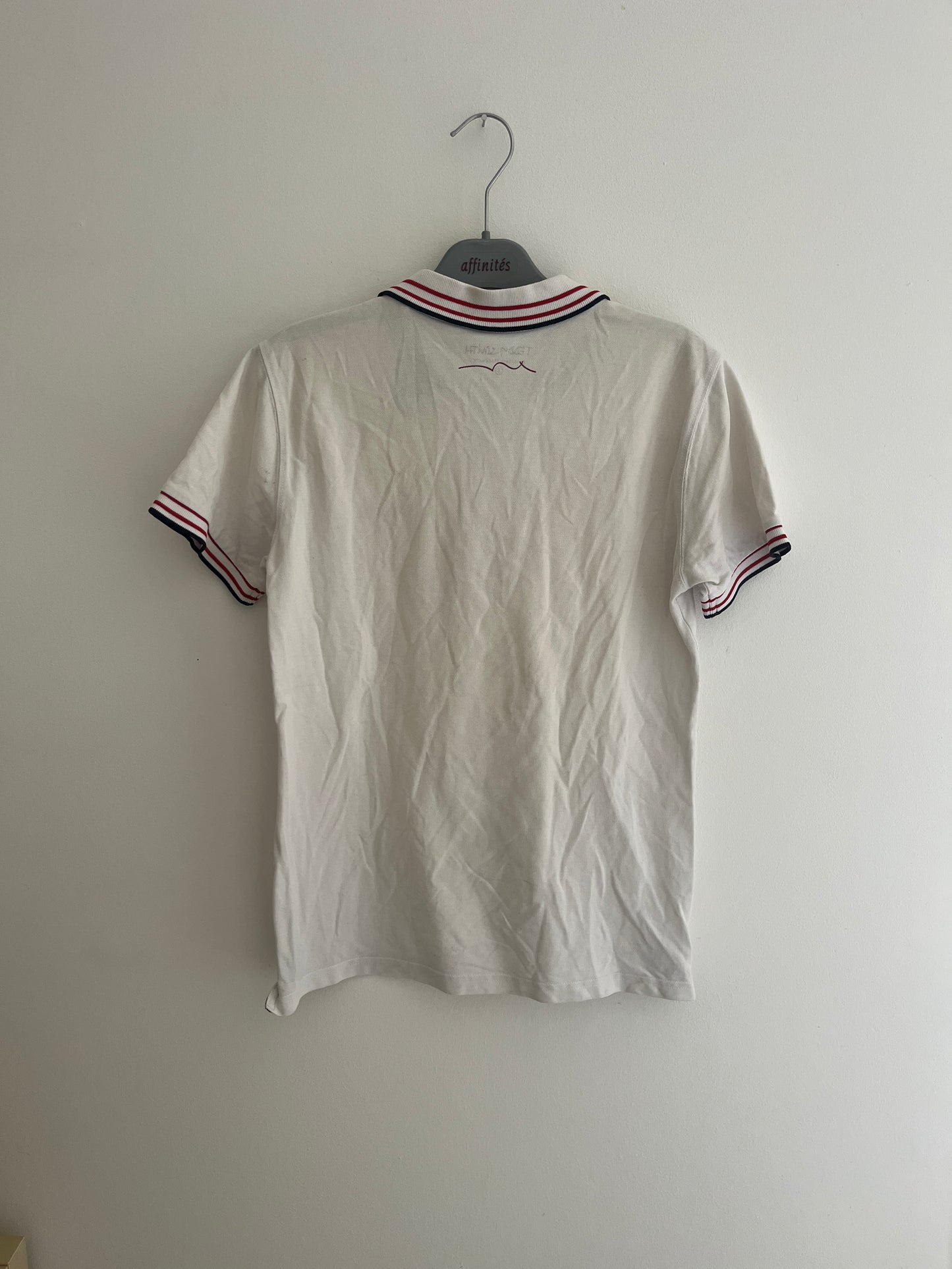 Polo à manches courtes blanc avec détails bleus et rouges Teddy Smith - S