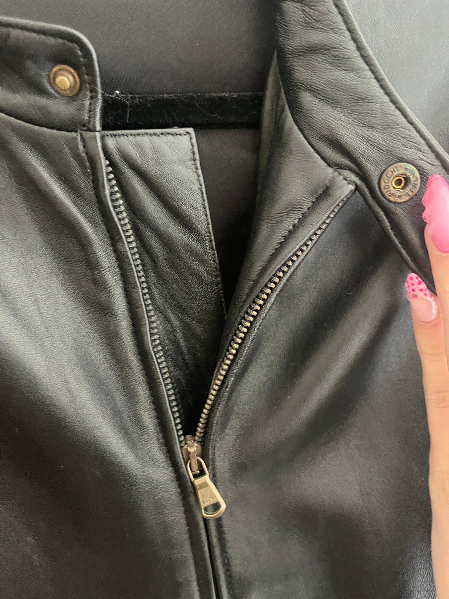 Veste en cuir avec poches St Michael / Marks and Spencer - 44/46