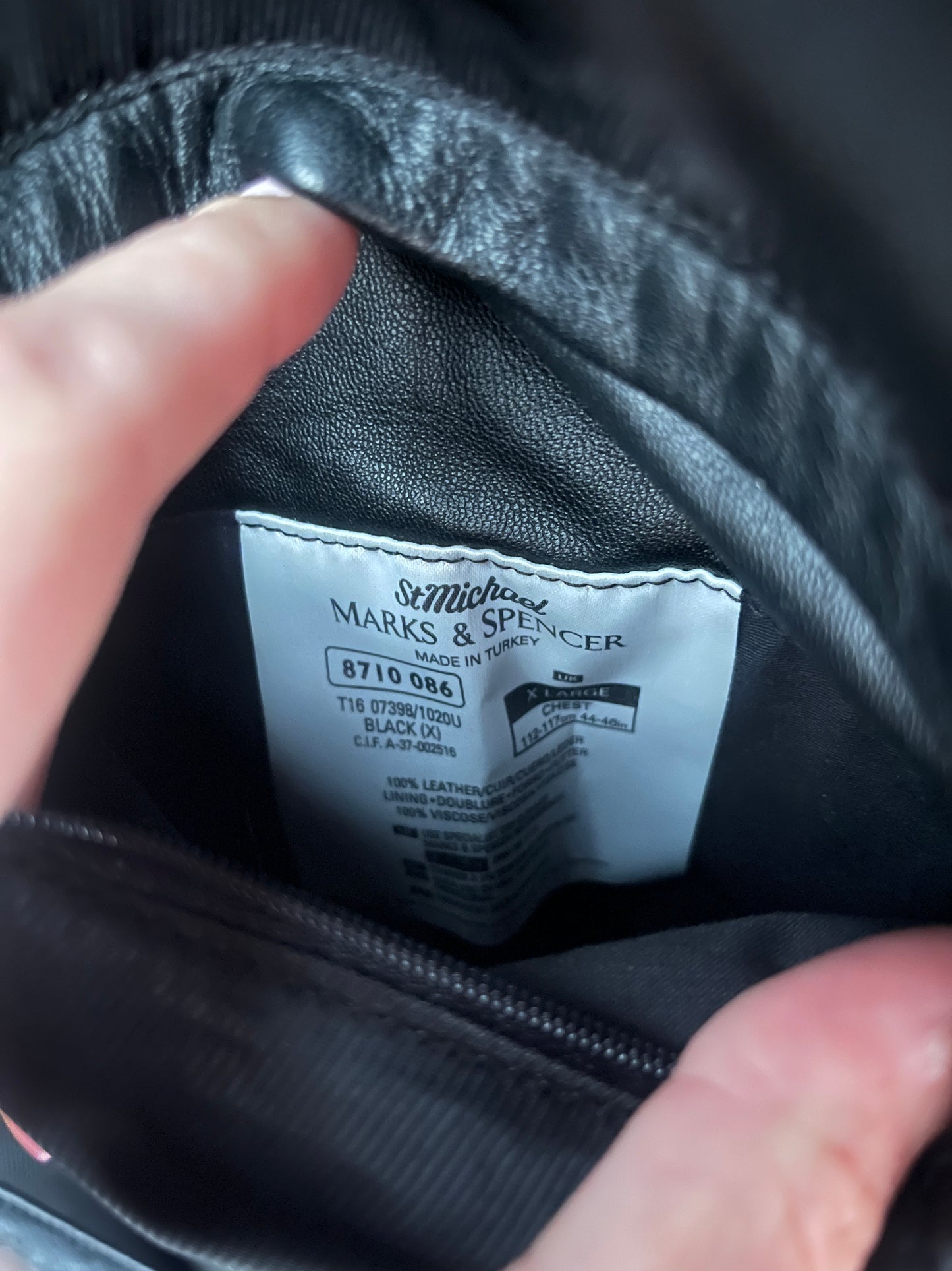 Veste en cuir avec poches St Michael / Marks and Spencer - 44/46