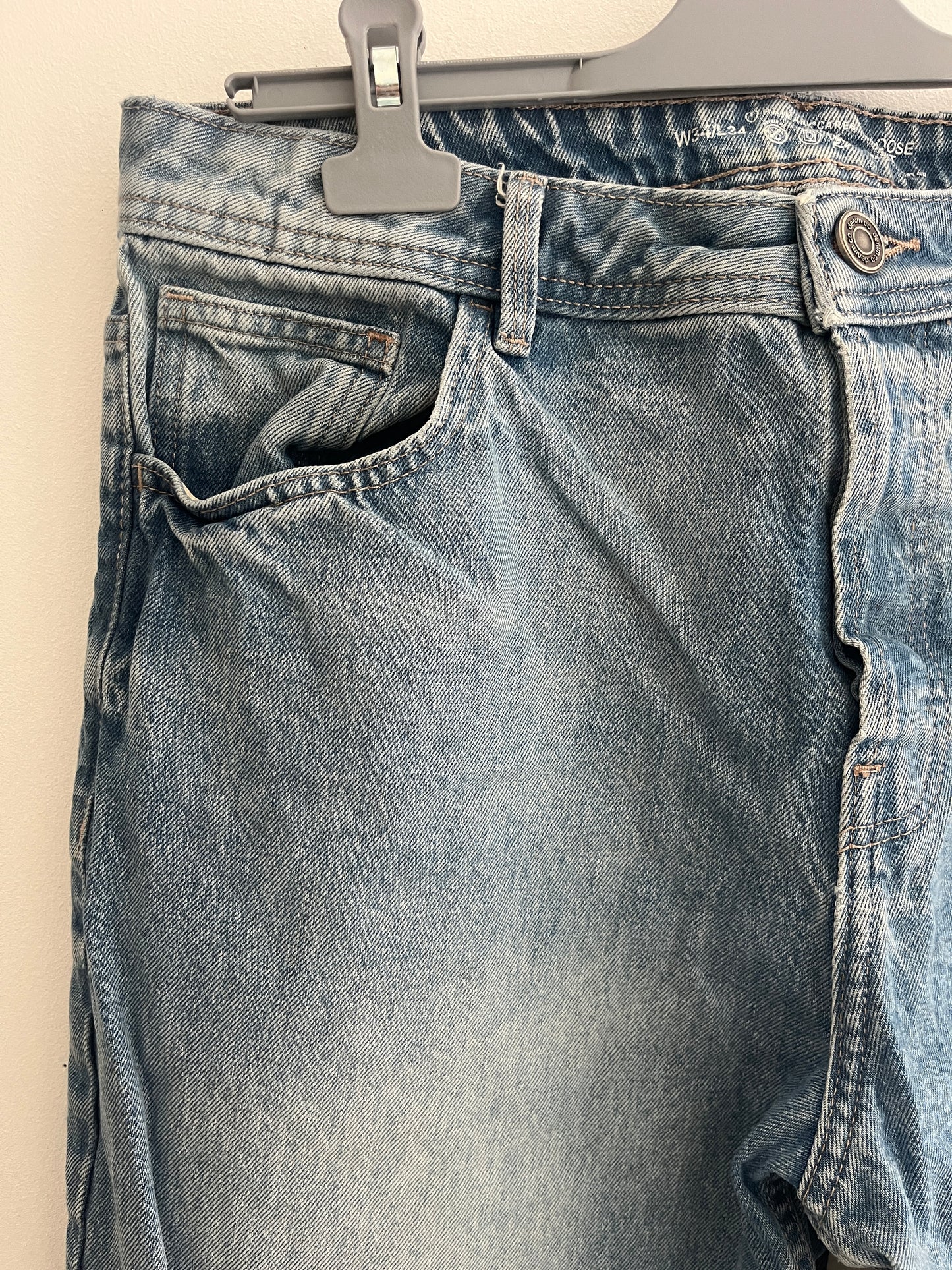Jean loose fit bleu délavé - 44