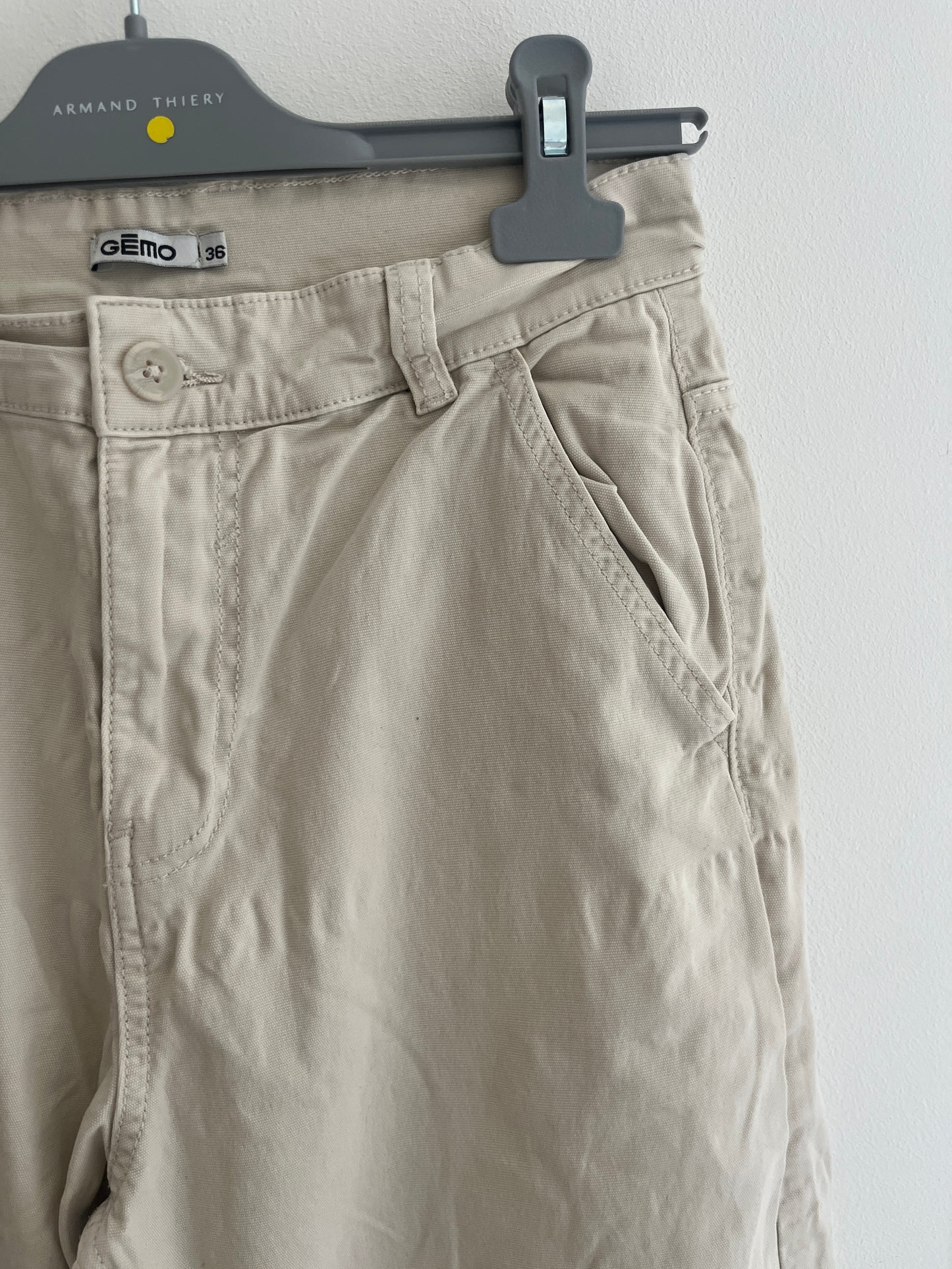 Jean droit beige Gemo - 36/S
