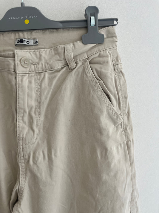 Jean droit beige Gemo - 36/S