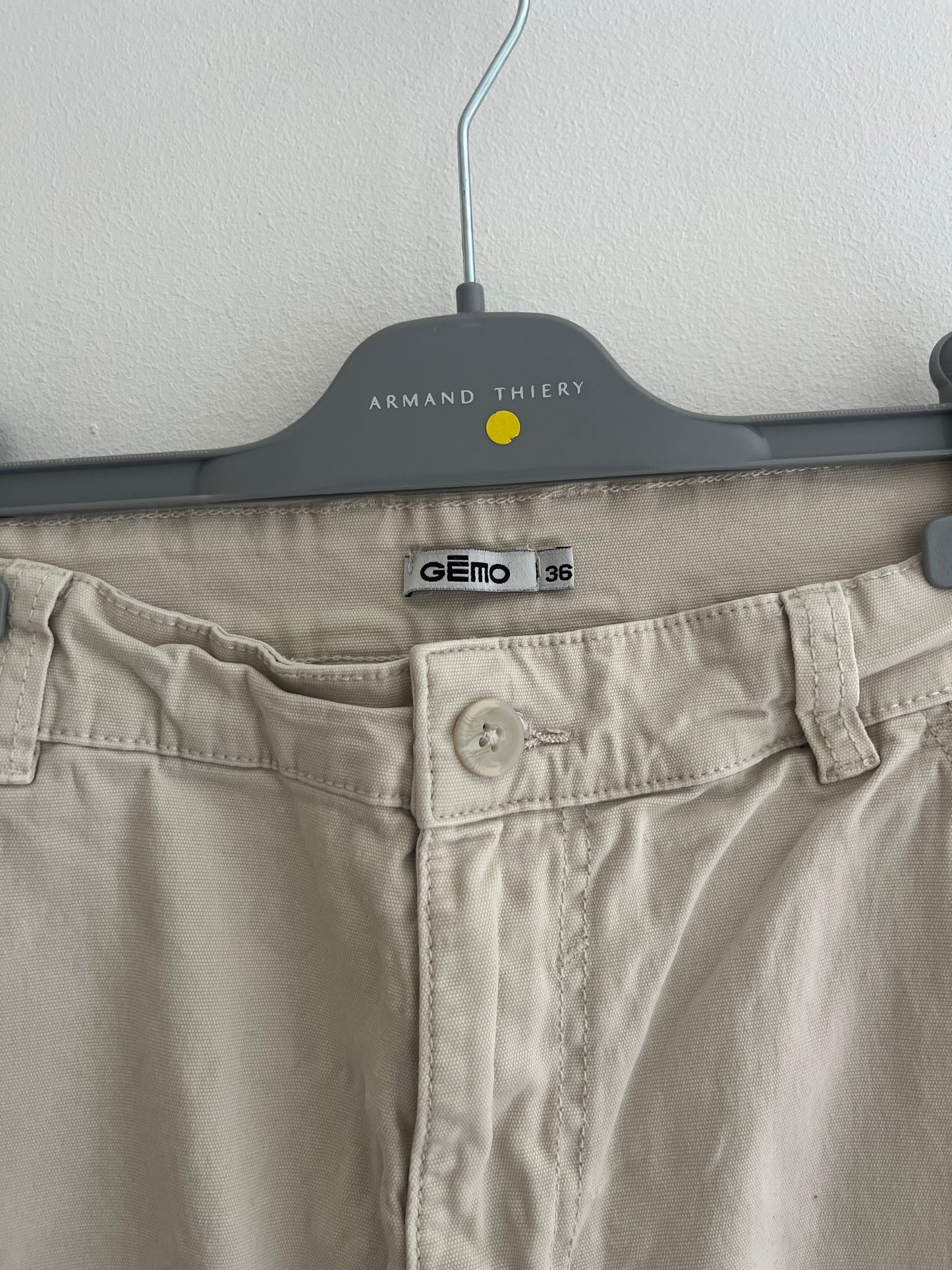 Jean droit beige Gemo - 36/S