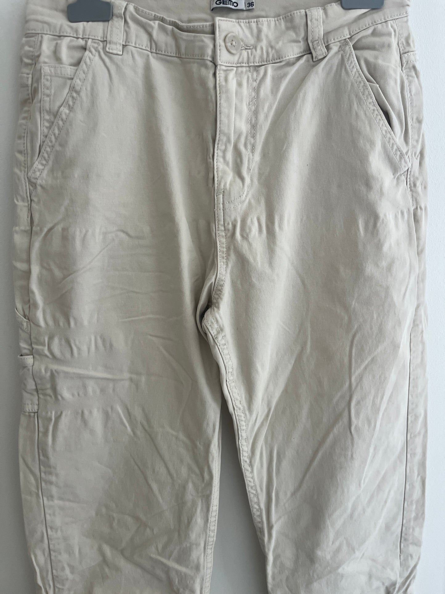 Jean droit beige Gemo - 36/S
