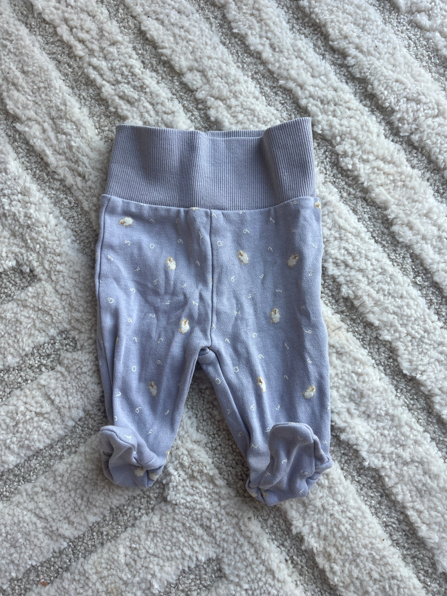 Legging gris avec pieds motifs moutons - 0 mois