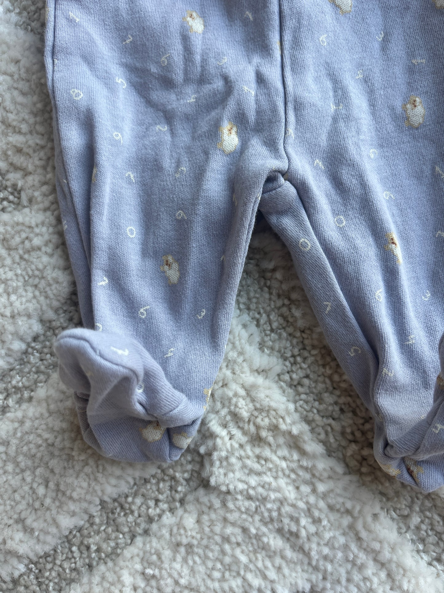 Legging gris avec pieds motifs moutons - 0 mois