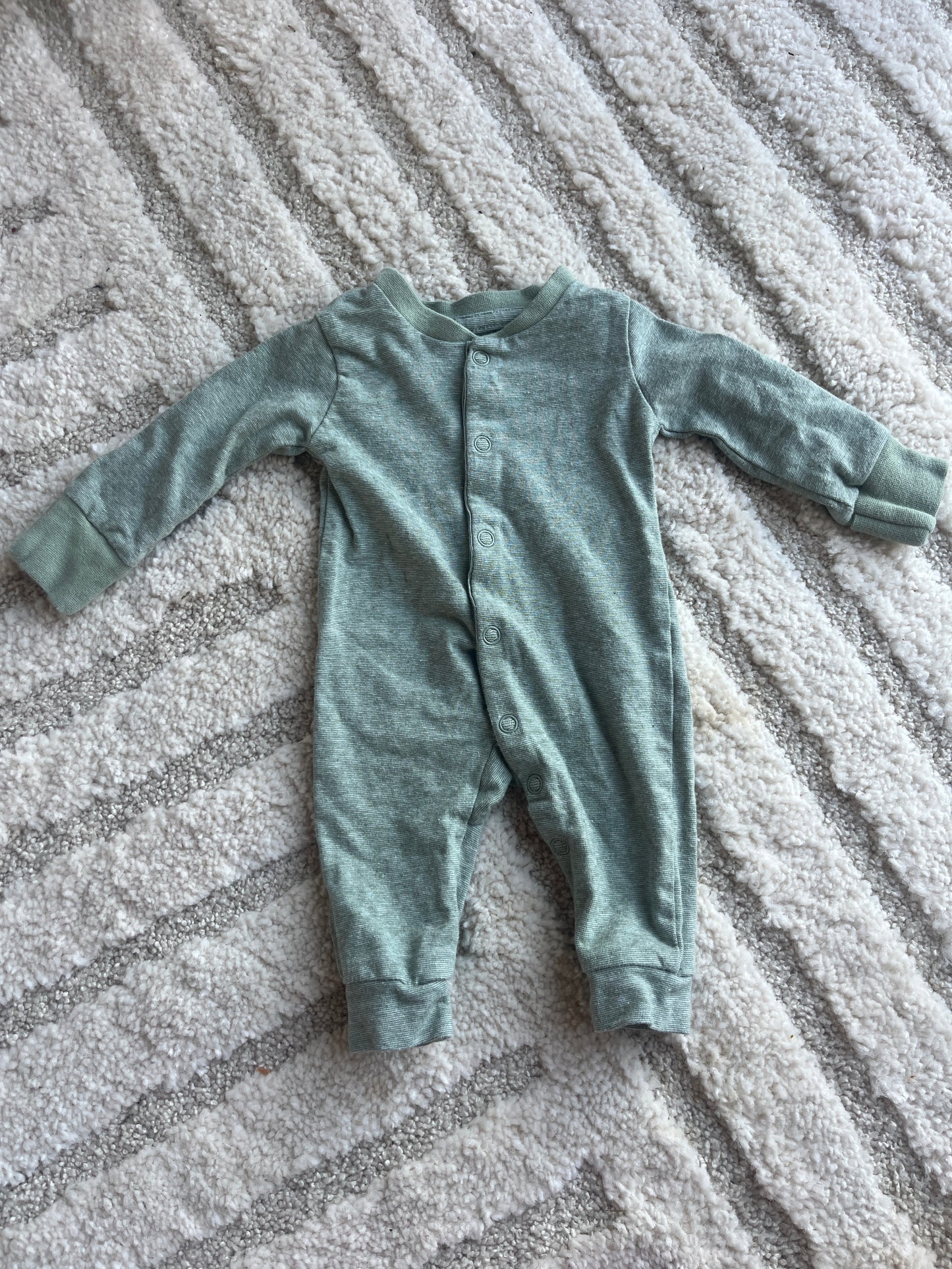 Pyjama sans pieds vert chiné - prématuré (44cm)