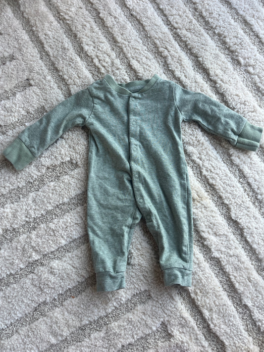 Pyjama sans pieds vert chiné - prématuré (44cm)