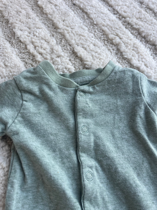 Pyjama sans pieds vert chiné - prématuré (44cm)