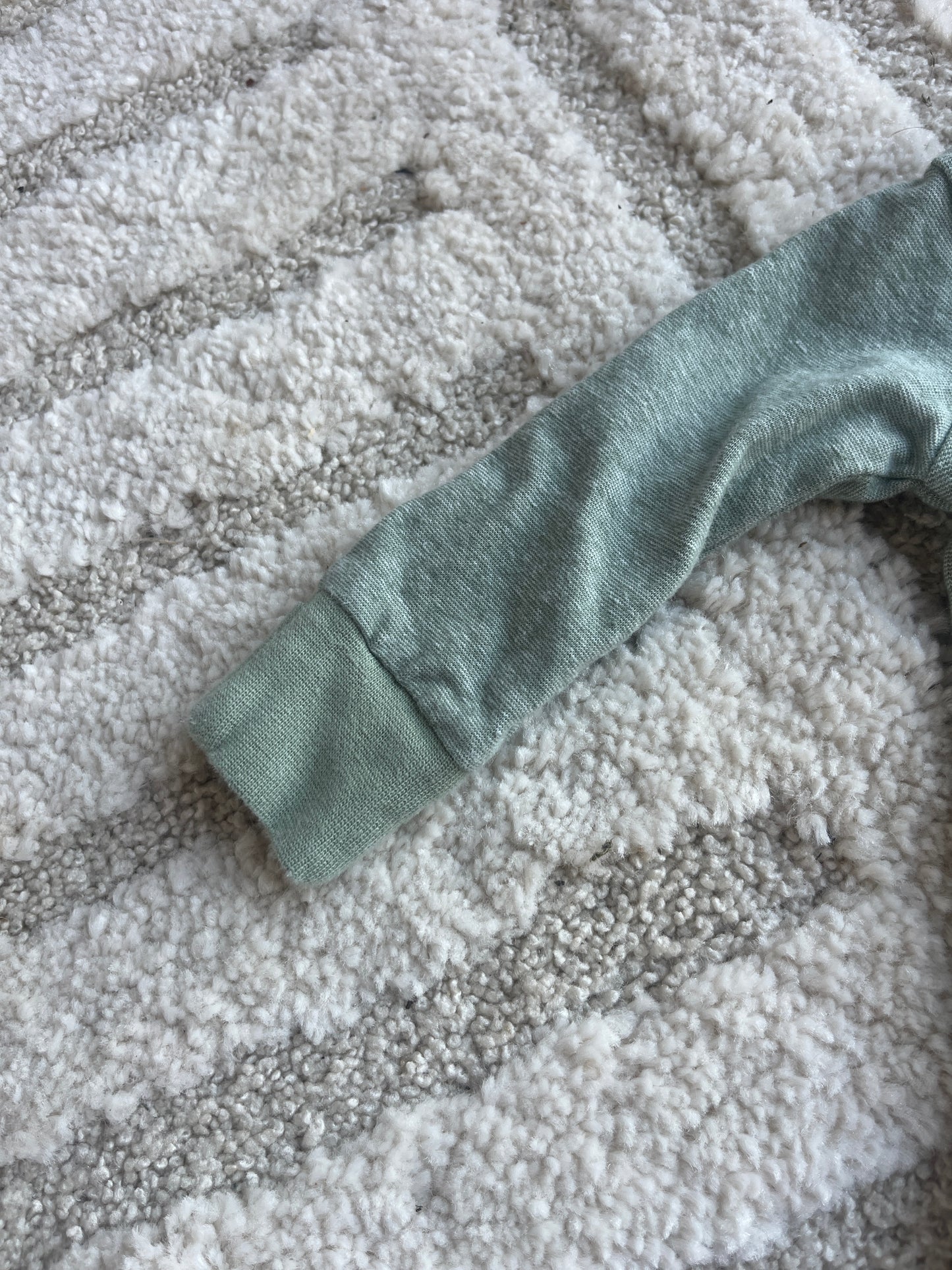 Pyjama sans pieds vert chiné - prématuré (44cm)