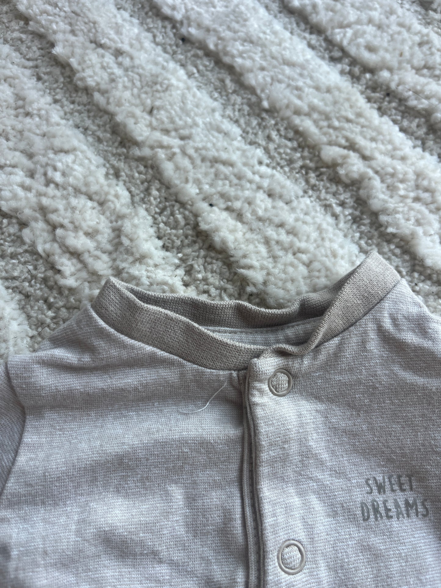 Pyjama sans pieds beige chiné « sweet dreams » - prématuré (44cm)