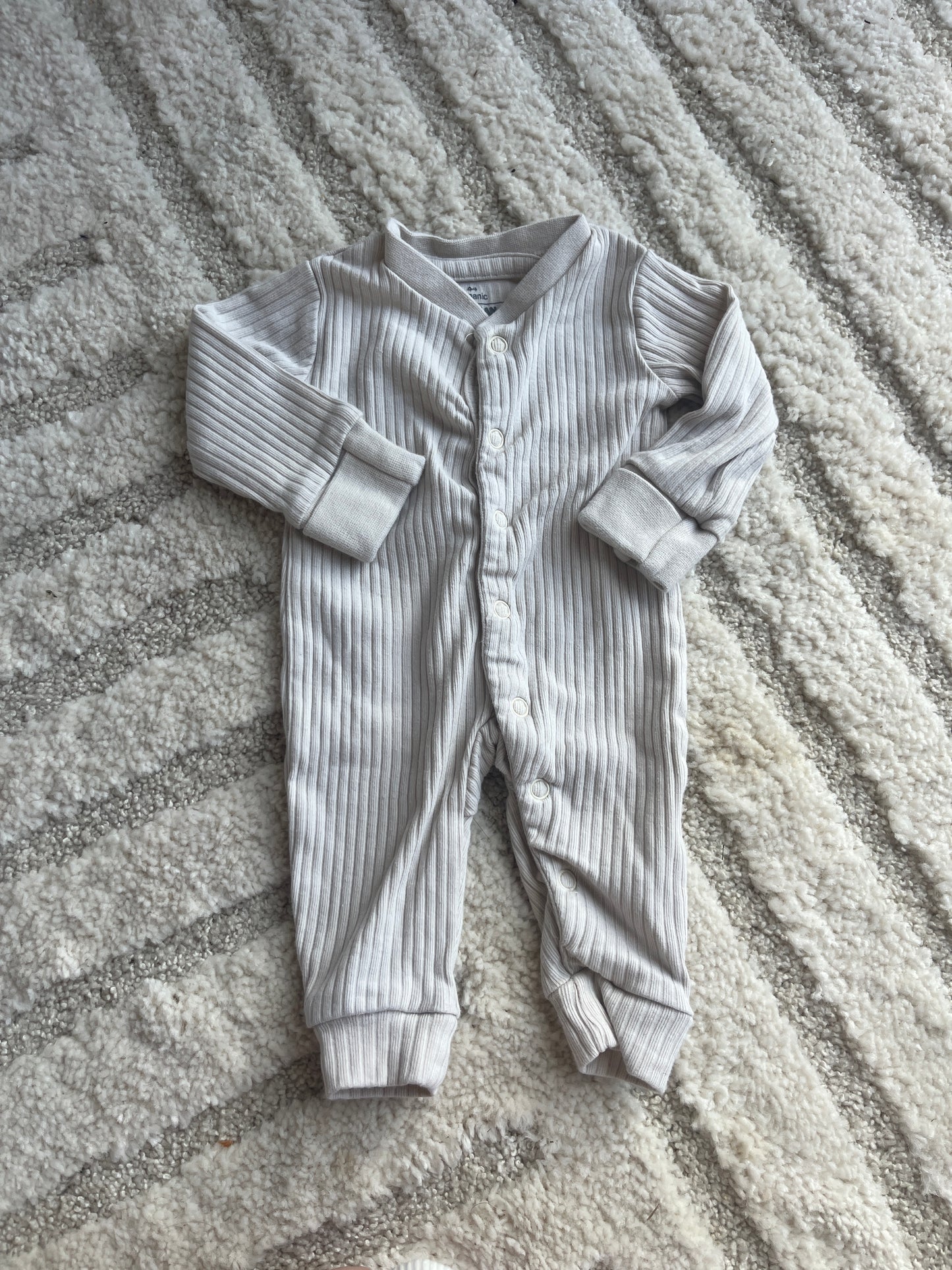 Pyjama sans pieds côtelé beige - prématuré (44cm)
