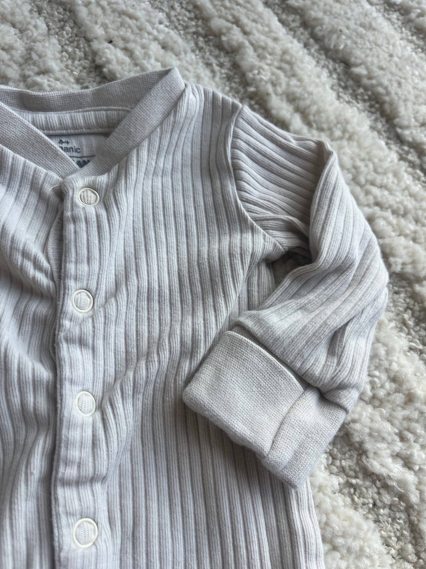 Pyjama sans pieds côtelé beige - prématuré (44cm)