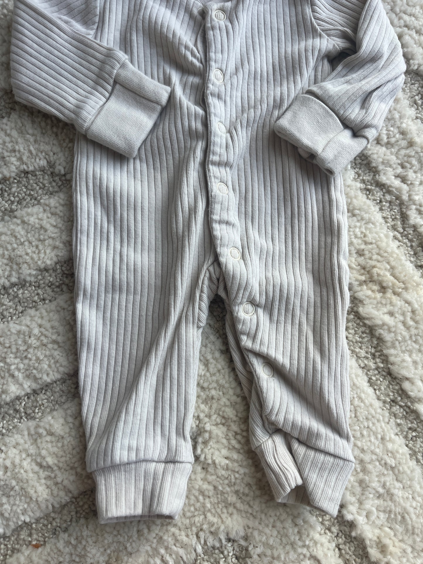 Pyjama sans pieds côtelé beige - prématuré (44cm)