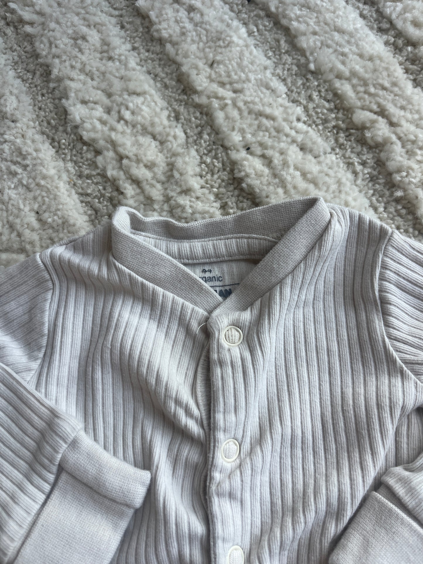 Pyjama sans pieds côtelé beige - prématuré (44cm)