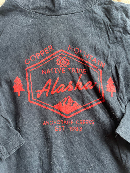 T-shirt à manches longues bleu marine avec col roulé « Alaska » - 6 ans
