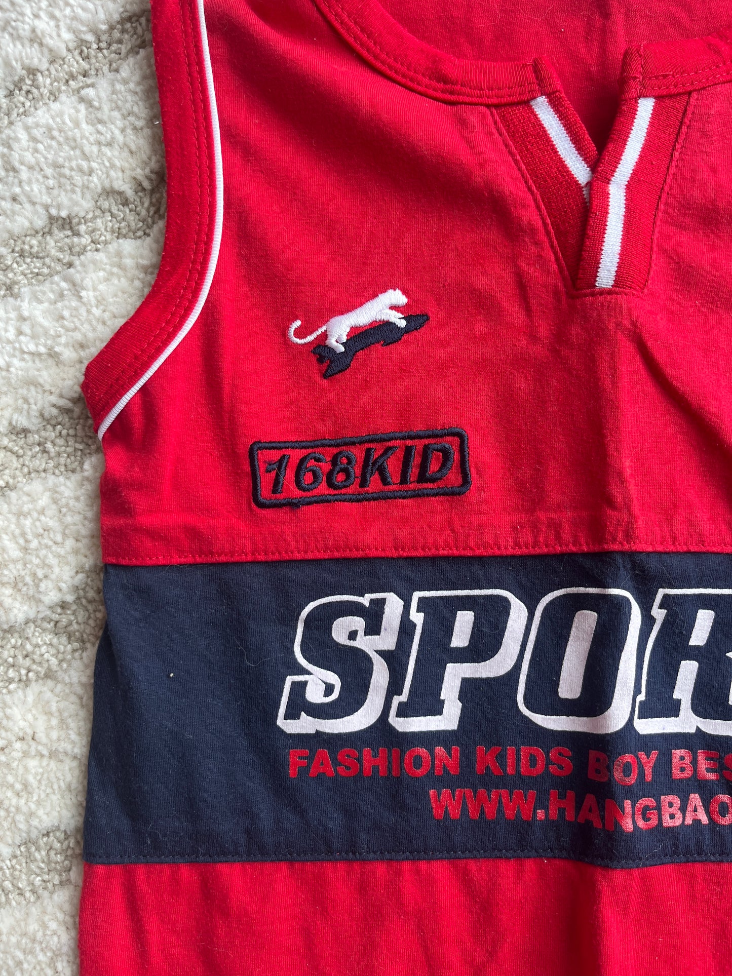 T-shirt sans manches rouge vintage Ferrari - 6 ans