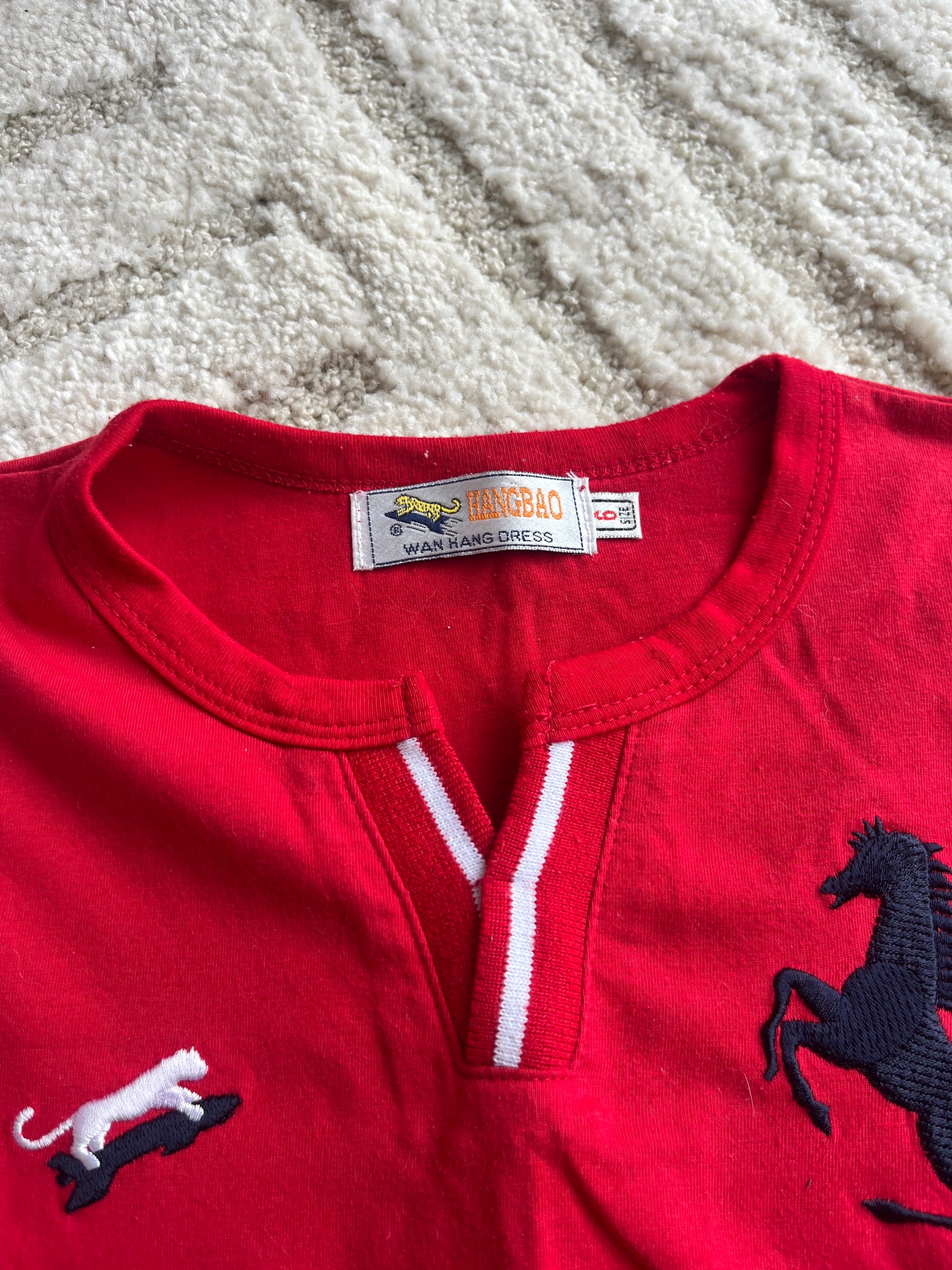 T-shirt sans manches rouge vintage Ferrari - 6 ans