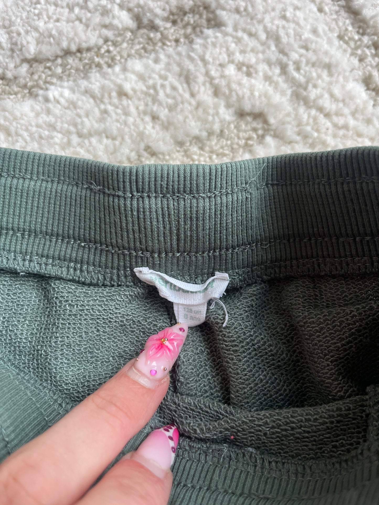 Bermuda en tissu vert avec poches Vertbaudet - 8 ans