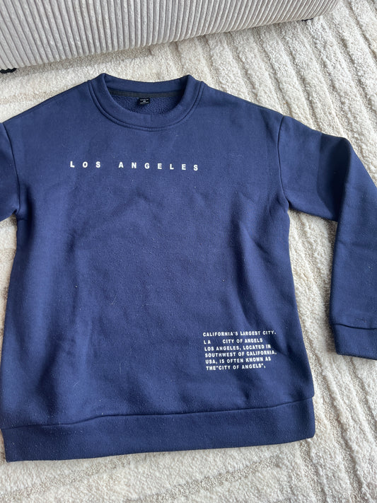 Sweat à manches longues bleu marine « Los Angeles » - XS