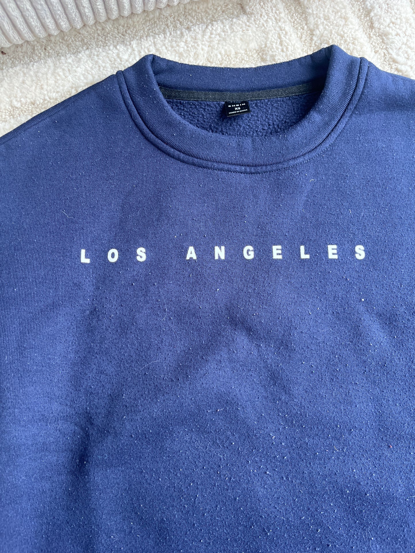 Sweat à manches longues bleu marine « Los Angeles » - XS