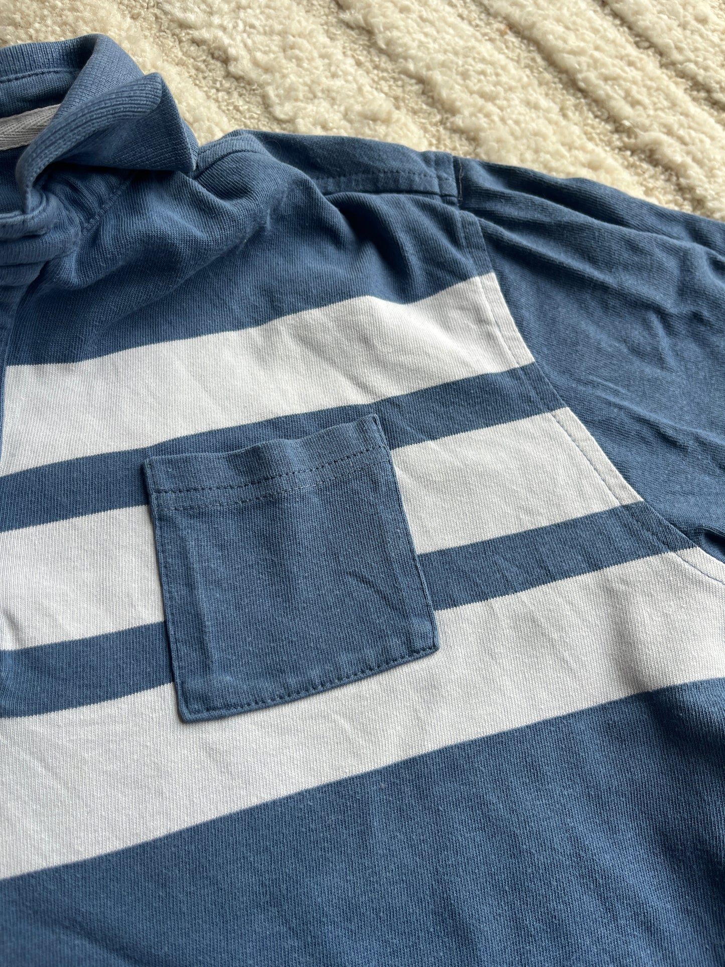 Polo à manches longues bleu et blanc « Eastern Seabord » Cyrillus - 16 ans